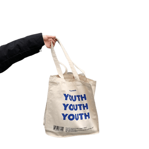 YOUTH Letters Print Shoulder Bag